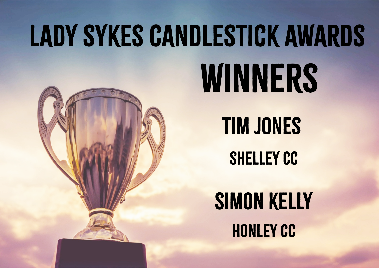 Jones and Kelly Honoured with Lady Sykes Candlesticks Awards 