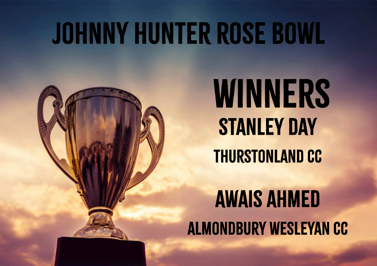 Johnny Hunter Rose Bowl 2025 Winners