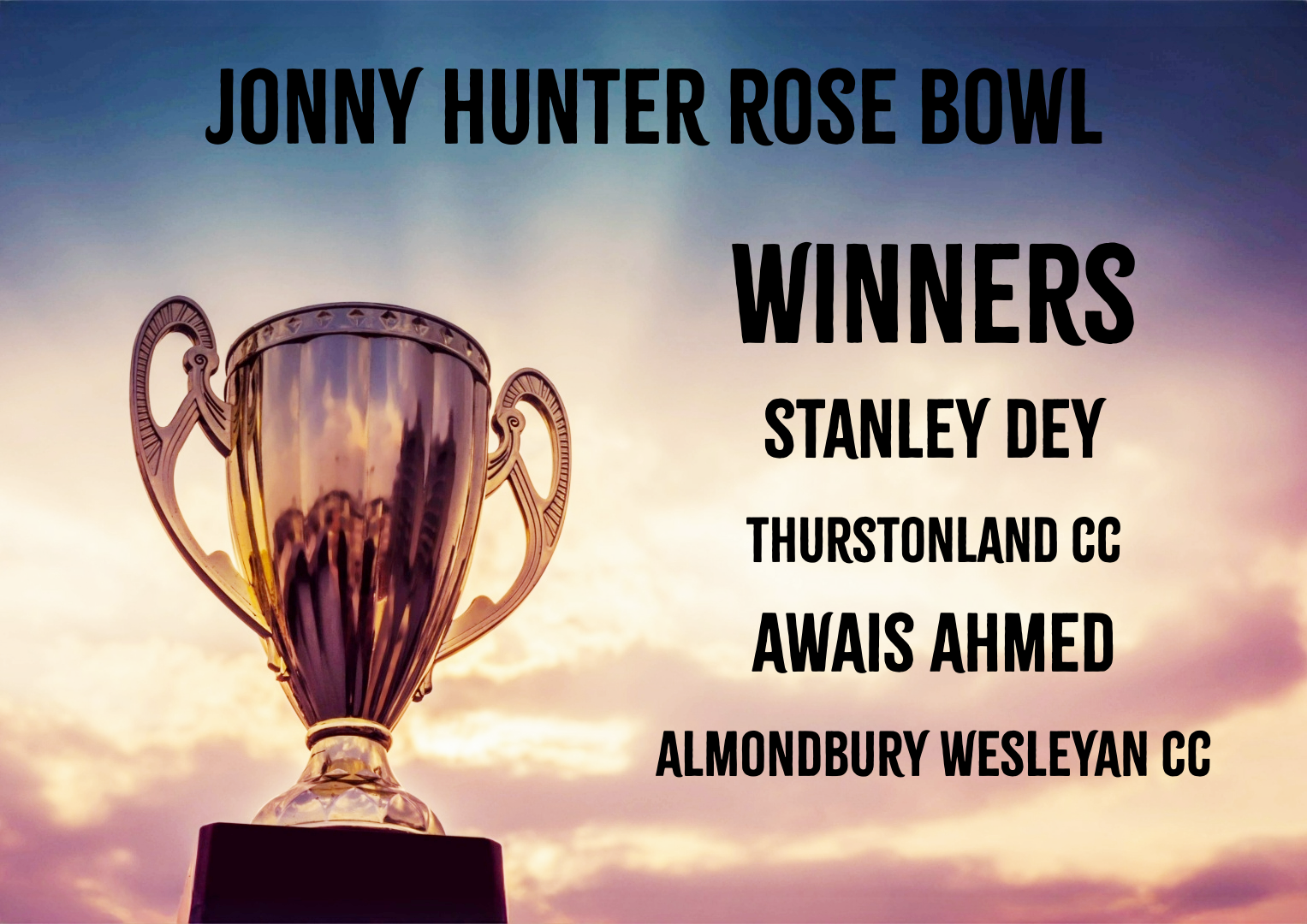 Johnny Hunter Rose Bowl 2025 Winners