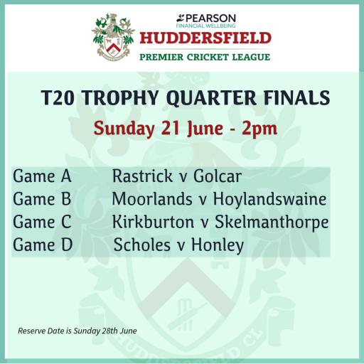 T20 QUARTER FINALS DRAW
