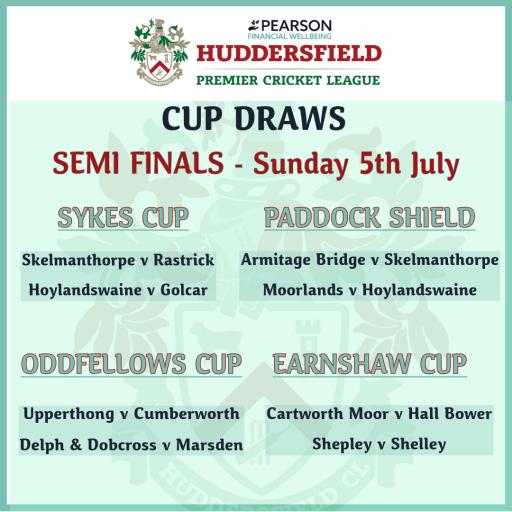 Semi Final time - Sunday 5th July 2026