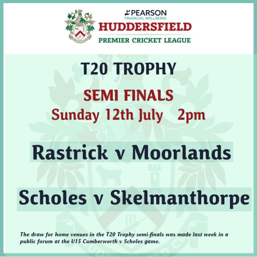 T20 Trophy Semi Final Draw